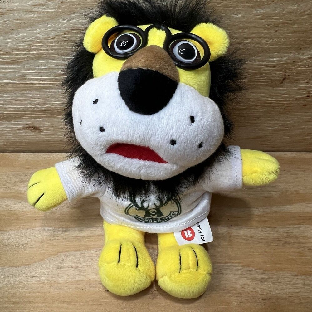 Milwaukee Bucks NBA Cotton Candy Lion Plush Yellow Stuffed Animal Toy